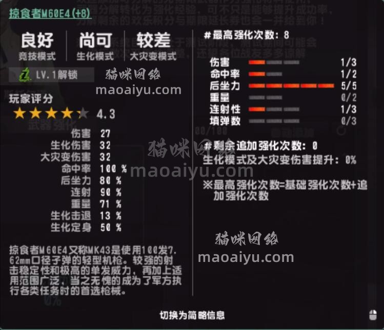 《CSOL》+8掠食者1伤害1命中5后座属性评测-猫咪网络